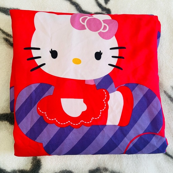 2013 Nostalgic Hello Kitty by Sanrio Twin Flatbed Bed Sheet - Picture 5 of 6